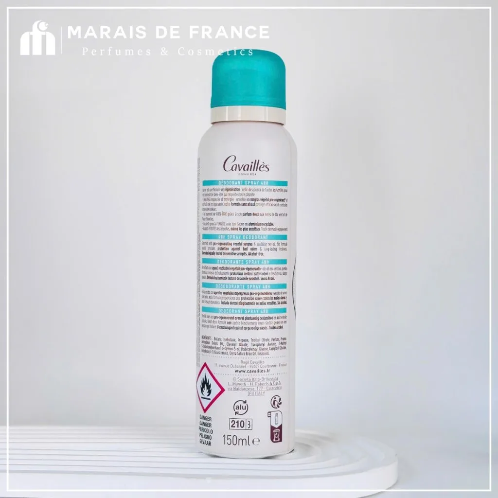 Xịt Khử Mùi Roge Cavailles Deodorant Dermato 48h Spray