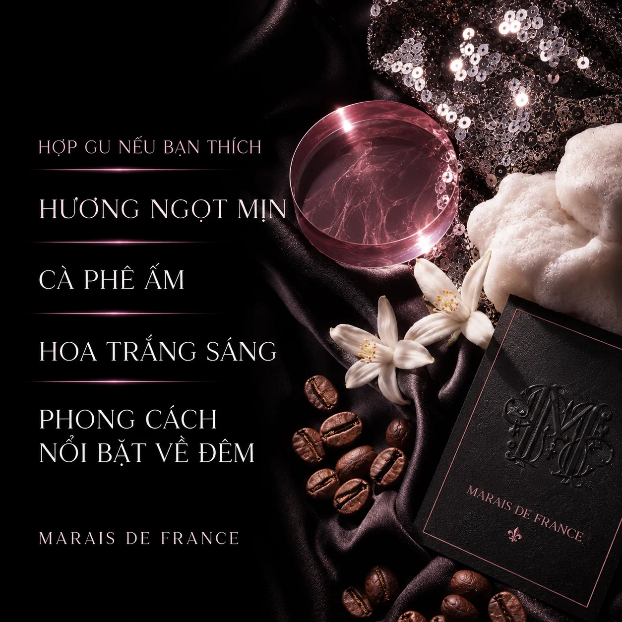 YSL Black Opium Glitter phù hợp người thích hương ngọt, cà phê và hoa trắng