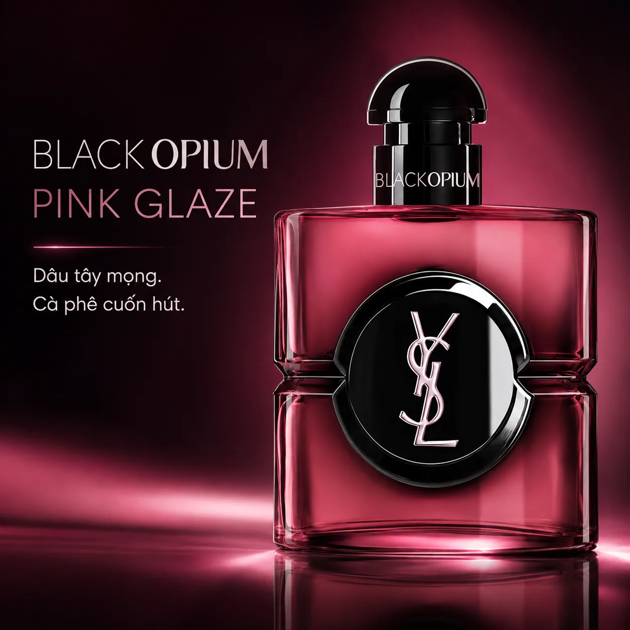 YSL Black Opium Pink Glaze Eau de Parfum với phong cách dâu tây ngọt mọng và cà phê quyến rũ