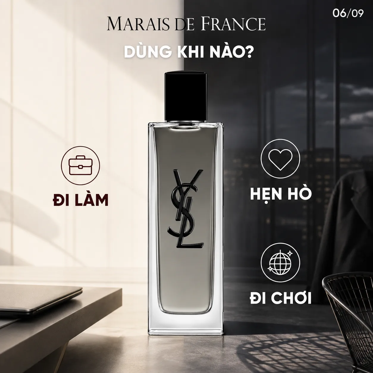 Nước hoa YSL MYSLF EDT Intense phù hợp đi làm, đi chơi và hẹn hò