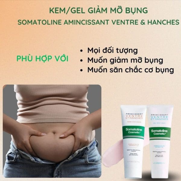 Kem/Gel Giảm Mỡ Bụng Somatoline Amincissant Ventre & Hanches