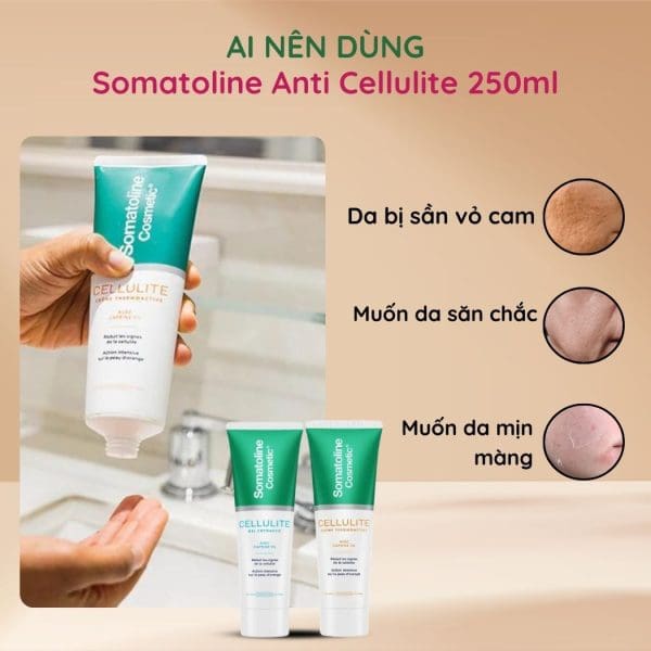 Kem/Gel Giảm Sần Vỏ Cam Somatoline Anti Cellulite 250ml