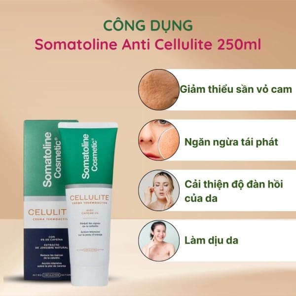 Kem/Gel Giảm Sần Vỏ Cam Somatoline Anti Cellulite 250ml