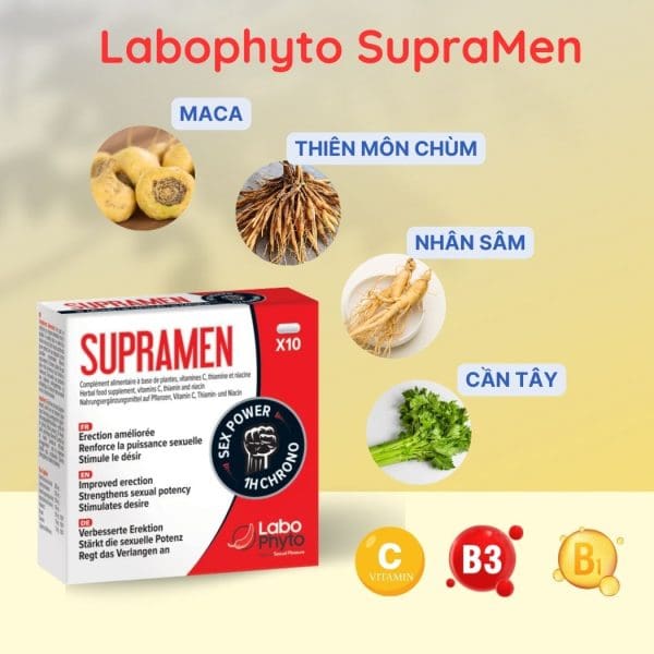 Thành phần viên uống cải thiện sinh lý Labophyto Supramen