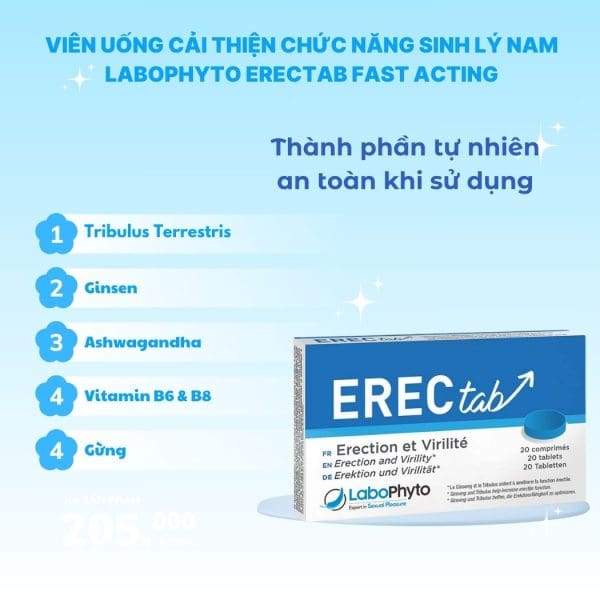 Viên uống cải thiện sinh lý nam Labophyto Erectab Fast Acting