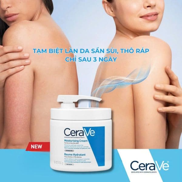 Kem dưỡng ẩm Kem dưỡng ẩm CeraVe Moisturising Cream with pump 454g